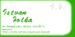 istvan holka business card